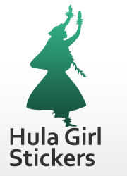 Hula Girl Stickers
