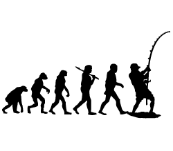 Evolution Fisherman Sticker