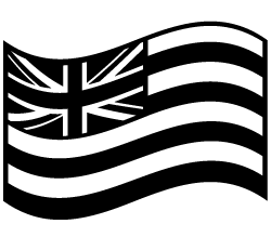 Hawaii Flag Wave Sticker